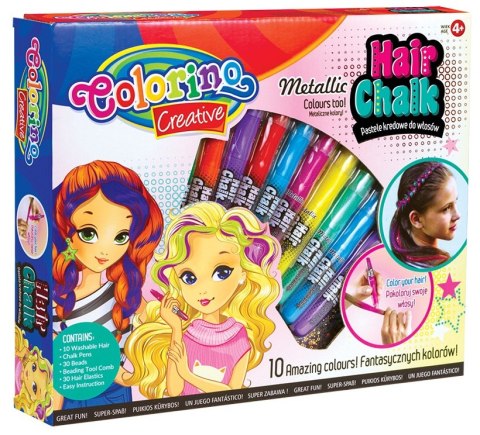 Pastele kredowe do włosów colorino kids 10 sztuk Pastele kredowe do włosów colorino kids 10 sztuk