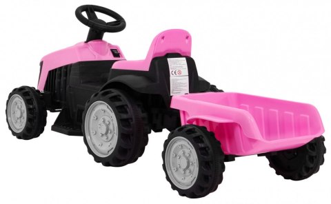 Traktor z Przyczepą Różowy Traktor z Przyczepą Różowy