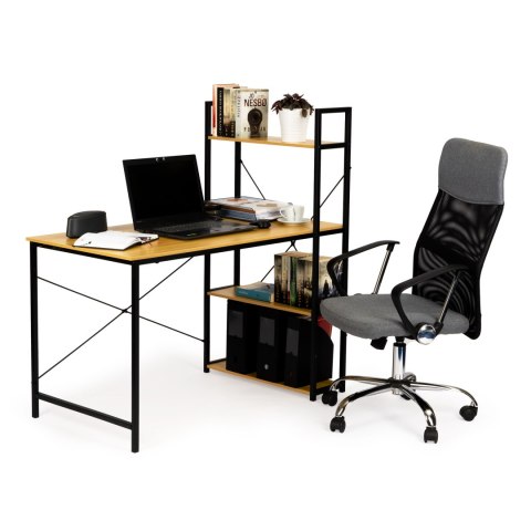 Biurko komputerowe drewniane regał z półkami loft Biurko komputerowe drewniane regał z półkami loft