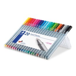 Cienkopis triplus trójkątny 0.3 mm 20 kol. w etui box Staedtler