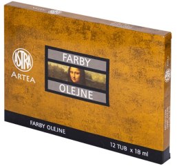 Farby olejne Astra 12 kol x 18ml Zestaw nr 1