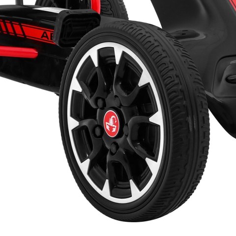 Gokart ABARTH na pedały dla dzieci Czarny + Koła EVA + Hamulec ręczny + Wolny bieg Gokart ABARTH na pedały dla dzieci Czarny + Koła EVA + Hamulec ręczny + Wolny bieg