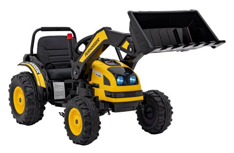 Koparka Traktor na akumulator dla dzieci Żółty + Ruchome Ramię Łyżka + Pilot + Wolny Start + Radio FM + LED Koparka Traktor na akumulator dla dzieci Żółty + Ruchome Ramię Łyżka + Pilot + Wolny Start + Radio FM + LED