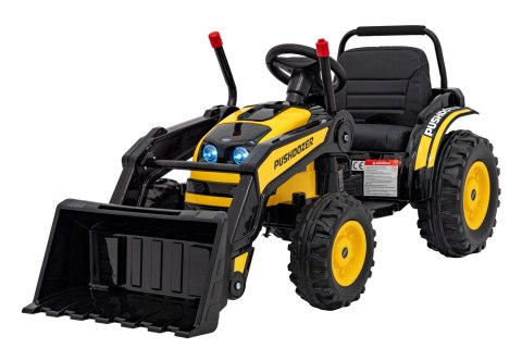 Koparka Traktor na akumulator dla dzieci Żółty + Ruchome Ramię Łyżka + Pilot + Wolny Start + Radio FM + LED Koparka Traktor na akumulator dla dzieci Żółty + Ruchome Ramię Łyżka + Pilot + Wolny Start + Radio FM + LED