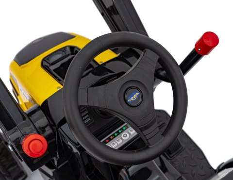 Koparka Traktor na akumulator dla dzieci Żółty + Ruchome Ramię Łyżka + Pilot + Wolny Start + Radio FM + LED Koparka Traktor na akumulator dla dzieci Żółty + Ruchome Ramię Łyżka + Pilot + Wolny Start + Radio FM + LED