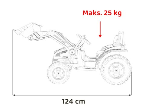 Koparka Traktor na akumulator dla dzieci Żółty + Ruchome Ramię Łyżka + Pilot + Wolny Start + Radio FM + LED Koparka Traktor na akumulator dla dzieci Żółty + Ruchome Ramię Łyżka + Pilot + Wolny Start + Radio FM + LED