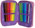 Piórnik JUMBO potrójny z wyposażeniem RAINBOW HIGH SILVER STYLE, AC31