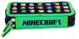 Piórnik podwójny bez wyposażenia, 2 klapki, MINECRAFT