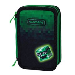 Piórnik JUMBO potrójny z wyposażeniem ASTRABAG PIXEL HERO, AC31