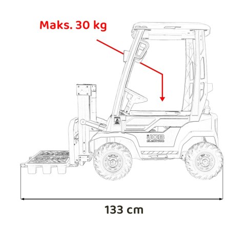 Pojazd Wózek Widłowy JCB Żółty Pojazd Wózek Widłowy JCB Żółty