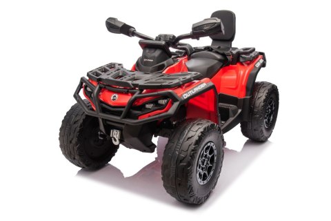 Quad Can Am Outlander ATV z Pilotem Czerwony Quad Can Am Outlander ATV z Pilotem Czerwony
