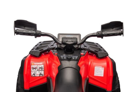 Quad Can Am Outlander ATV z Pilotem Czerwony Quad Can Am Outlander ATV z Pilotem Czerwony