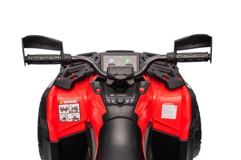 Quad Can Am Outlander ATV z Pilotem Czerwony Quad Can Am Outlander ATV z Pilotem Czerwony