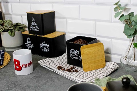 ZESTAW 4 POJEMNIKÓW KUCHENNYCH NA PRODUKTY SYPKIE 4263 ZESTAW 4 POJEMNIKÓW KUCHENNYCH NA PRODUKTY SYPKIE 4263