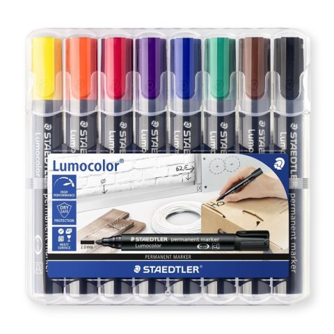 Marker Lumocolor wodoodporny okrągły 8 kol. w etui box Staedtler Marker Lumocolor wodoodporny okrągły 8 kol. w etui box Staedtler