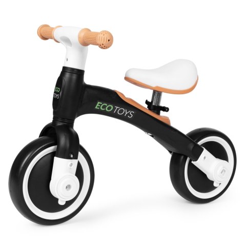 Rowerek biegowy z pedałami - treningowy kółka boczne 3w1 czarny ECOTOYS Rowerek biegowy z pedałami - treningowy kółka boczne 3w1 czarny ECOTOYS