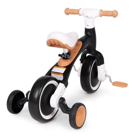 Rowerek biegowy z pedałami - treningowy kółka boczne 3w1 czarny ECOTOYS Rowerek biegowy z pedałami - treningowy kółka boczne 3w1 czarny ECOTOYS