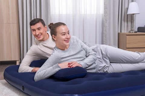 Dmuchany Materac do spania Queen 2-osobowy flokowany BESTWAY 203x152x22cm + Pompka + 2 Poduszki Dmuchany Materac do spania Queen 2-osobowy flokowany BESTWAY 203x152x22cm + Pompka + 2 Poduszki