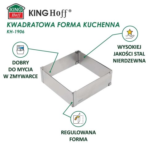 FORMA REGULOWANA RANT DO CIAST TORTÓW KINGHOFF KH-1906 KWADRATOWA FORMA REGULOWANA RANT DO CIAST TORTÓW KINGHOFF KH-1906 KWADRATOWA