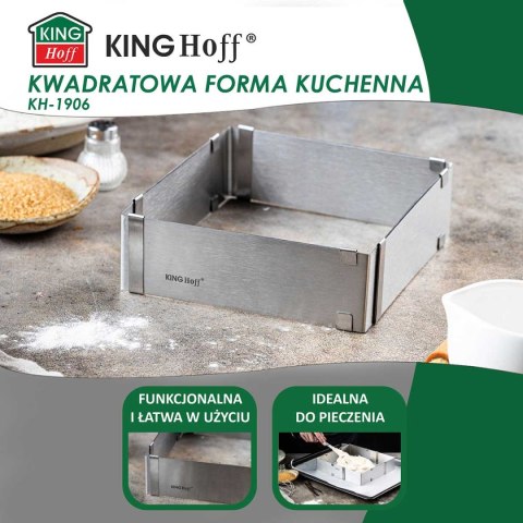 FORMA REGULOWANA RANT DO CIAST TORTÓW KINGHOFF KH-1906 KWADRATOWA FORMA REGULOWANA RANT DO CIAST TORTÓW KINGHOFF KH-1906 KWADRATOWA