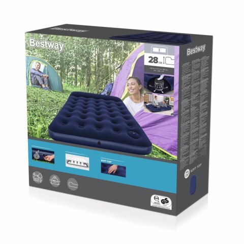 Materac Welurowy z Pompką 191/137/28cm BESTWAY Materac Welurowy z Pompką 191/137/28cm BESTWAY