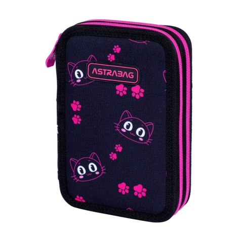 Piórnik podwójny bez wyposażenia ASTRABAG CAT'S EYES, AC2 Piórnik podwójny bez wyposażenia ASTRABAG CAT'S EYES, AC2
