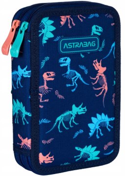 Piórnik podwójny bez wyposażenia ASTRABAG DINOSAUR, AC2