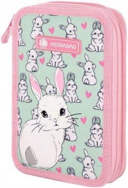 Piórnik podwójny bez wyposażenia ASTRABAG LOVELY BUNNY, AC2