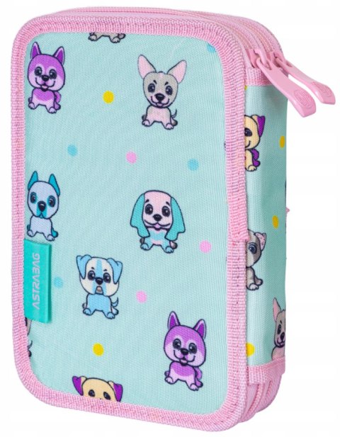 Piórnik podwójny bez wyposażenia ASTRABAG PUPPIES WORLD, AC2 Piórnik podwójny bez wyposażenia ASTRABAG PUPPIES WORLD, AC2