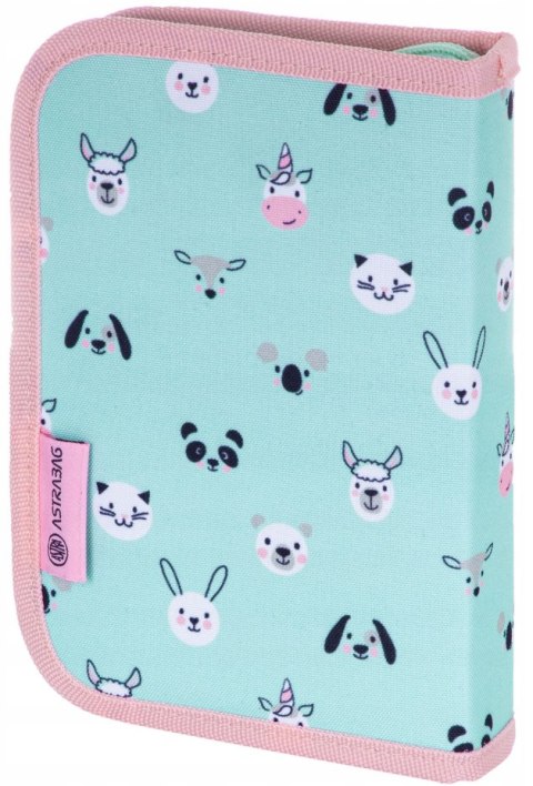 Piórnik pojedynczy dwuklapkowy bez wyposażenia ASTRABAG TEDDY PANDA, AC1 Piórnik pojedynczy dwuklapkowy bez wyposażenia ASTRABAG TEDDY PANDA, AC1