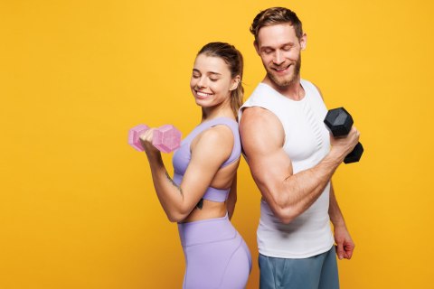 Hantle sześciokątne zestaw 2x3 kg ciężarki do ćwiczeń obciążniki fitness różowe ModernHome Hantle sześciokątne zestaw 2x3 kg ciężarki do ćwiczeń obciążniki fitness różowe ModernHome