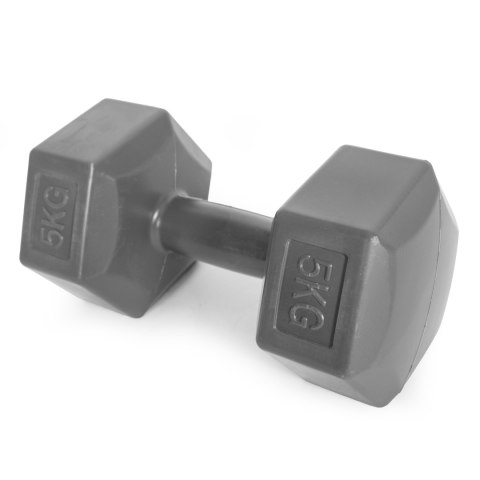 Hantle sześciokątne zestaw 2x5 kg ciężarki do ćwiczeń obciążniki fitness szare ModernHome Hantle sześciokątne zestaw 2x5 kg ciężarki do ćwiczeń obciążniki fitness szare ModernHome