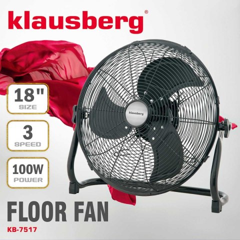 WENTYLATOR WIATRAK CYRKULATOR PODŁOGOWY 100W KLAUSBERG KB-7517 WENTYLATOR WIATRAK CYRKULATOR PODŁOGOWY 100W KLAUSBERG KB-7517