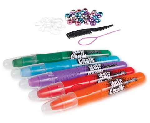 Colorino creative zestaw pasteli kredowych do włosów 5 szt. standard Colorino creative zestaw pasteli kredowych do włosów 5 szt. standard
