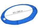 Osłona sprężyn do trampoliny 8ft miękka mata zabezpieczająca niebieskia - 244 250 cm