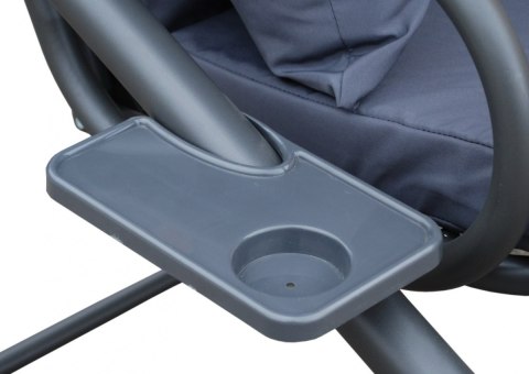 Rodzinna Huśtawka ogrodowa z Daszkiem Czekoladowy + Tekstylina 2x1 + Regulowane siedzisko + Materac + 2 Podstawki na napoje Rodzinna Huśtawka ogrodowa z Daszkiem Czekoladowy + Tekstylina 2x1 + Regulowane siedzisko + Materac + 2 Podstawki na napoje