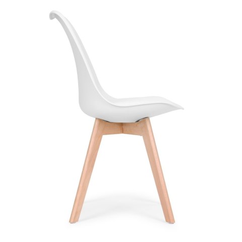Zestaw 4 krzeseł krzesło do salonu jadalni z poduszką Białe ModernHome Zestaw 4 krzeseł krzesło do salonu jadalni z poduszką Białe ModernHome