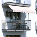 Markiza przeciwsłoneczna balkonowa z regulacją wysokości, wodoodporna z korbą ręczną beżowa MultiGarden
