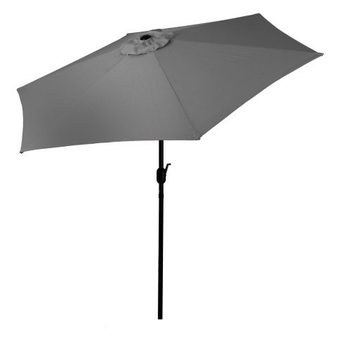 Duży parasol ogrodowy skośny łamany z korbą 6 żeber szary 270 cm MultiGarden Duży parasol ogrodowy skośny łamany z korbą 6 żeber szary 270 cm MultiGarden