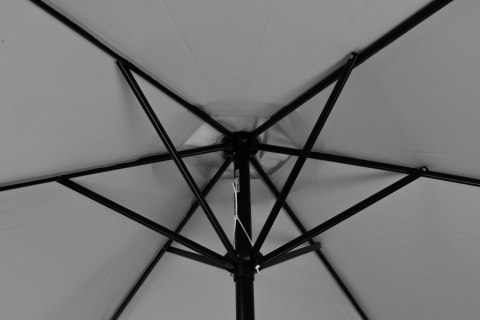 Duży parasol ogrodowy skośny łamany z korbą 6 żeber szary 270 cm MultiGarden Duży parasol ogrodowy skośny łamany z korbą 6 żeber szary 270 cm MultiGarden