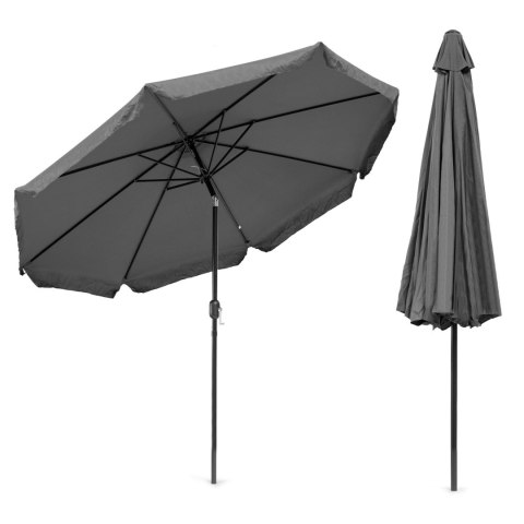 Parasol ogrodowy duży 3 m skośny łamany z korbą szary MultiGarden Parasol ogrodowy duży 3 m skośny łamany z korbą szary MultiGarden