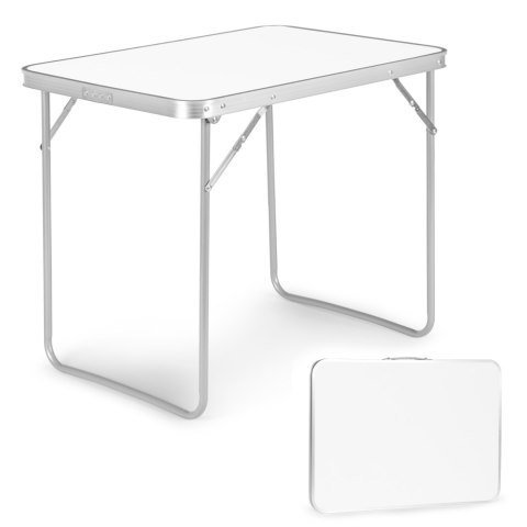 Stolik turystyczny stół piknikowy składany blat 80x60 cm biały MultiGarden Stolik turystyczny stół piknikowy składany blat 80x60 cm biały MultiGarden