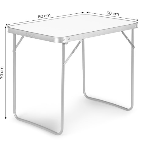 Stolik turystyczny stół piknikowy składany blat 80x60 cm biały MultiGarden Stolik turystyczny stół piknikowy składany blat 80x60 cm biały MultiGarden