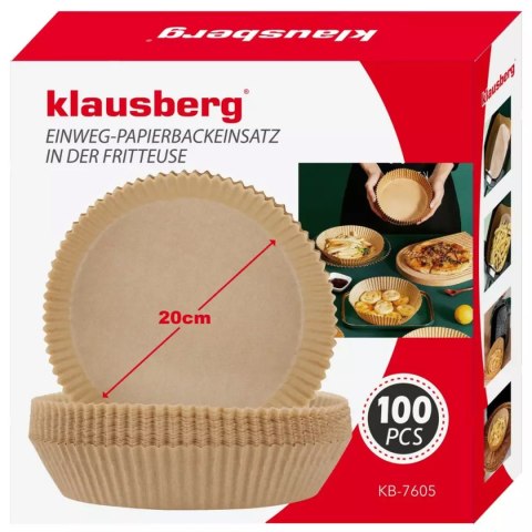 WKŁAD PAPIEROWY DO FRYTOWNICY 20cm 100szt. KLAUSBERG KB-7605 WKŁAD PAPIEROWY DO FRYTOWNICY 20cm 100szt. KLAUSBERG KB-7605