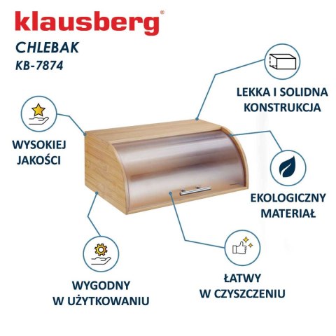 CHLEBAK POJEMNIK BAMBUSOWY NA PIECZYWO KLAUSBERG KB-7874 CHLEBAK POJEMNIK BAMBUSOWY NA PIECZYWO KLAUSBERG KB-7874