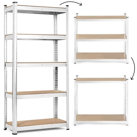 Regał magazynowy 205x120x45 cm stal galwanizowana 5 półek 875 kg ModernHome Regał magazynowy 205x120x45 cm stal galwanizowana 5 półek 875 kg ModernHome
