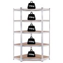 Regał magazynowy narożny 180x90x40 cm stal galwanizowana 5 półek 875 kg ModernHome