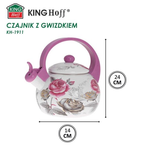 CZAJNIK EMALIOWANY 2L Z GWIZDKIEM KINGHOFF KH-1911 CZAJNIK EMALIOWANY 2L Z GWIZDKIEM KINGHOFF KH-1911
