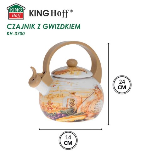 CZAJNIK EMALIOWANY 2L Z GWIZDKIEM KINGHOFF KH-3700 CZAJNIK EMALIOWANY 2L Z GWIZDKIEM KINGHOFF KH-3700