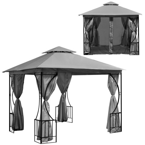 Namiot pawilon ogrodowy 2w1 3x3 m moskitiera i pełne ściankiMultiGarden Namiot pawilon ogrodowy 2w1 3x3 m moskitiera i pełne ściankiMultiGarden